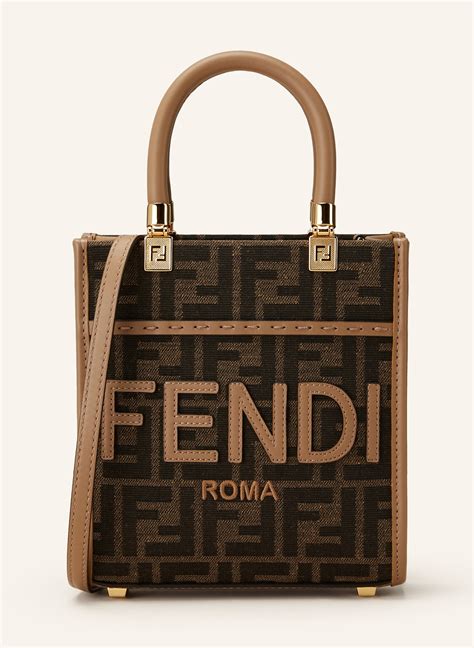 fendi mini tasche aus leder braun|FENDI Sunshine Mini.